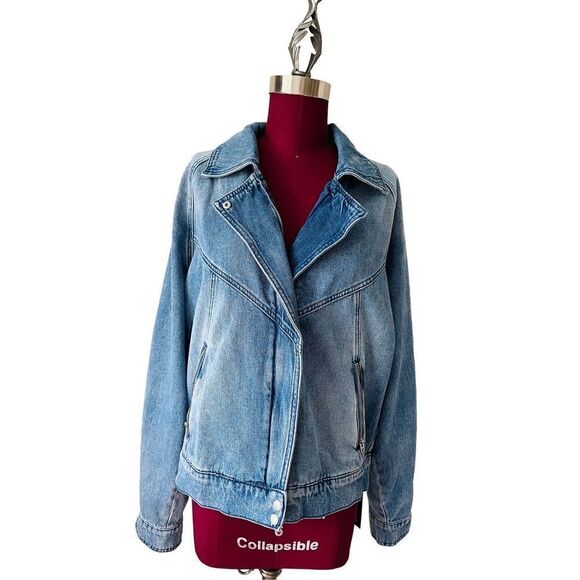NWT BlankNYC Evereve Wondering Why Denim Jacket sz L - Picture 4 of 14